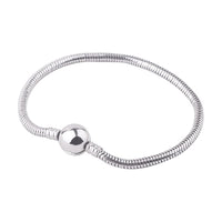 PandaHall - Pulsera de acero inoxidable para mujer, estilo europeo, con cierre de pinza de langosta de 7.1 in