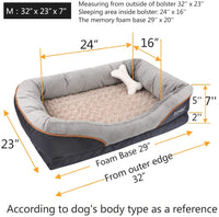 Cama ortopédica para perro JOYELF con funda extraíble lavable y chirriante juguete como regalo