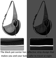 Yudodo - Bolsa bandolera de malla, reversible, para perros y gatos