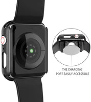 Misxi - Carcasa rígida para Apple Watch Series 5 y 4 (1.732 in, incluye protector de pantalla), color negro