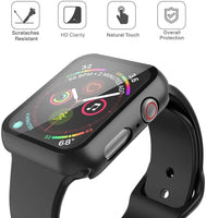 Misxi - Carcasa rígida para Apple Watch Series 5 y 4 (1.732 in, incluye protector de pantalla), color negro