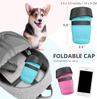 Lesotc Botella de agua para perros, botella de agua para perros, plegable, botella de agua para viaje para perros, dispensador de agua para perros, ligera y cómoda para viajar, sin BPA