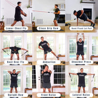 Juego de bandas de resistencia Fitness Insanity – 5 bandas de ejercicio – Accesorios portátiles de gimnasio en el hogar – apilables hasta 150 libras – perfecto constructor muscular para brazos, espalda, pierna, pecho, vientre, glúteos