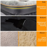 Cama ortopédica para perro JOYELF con funda extraíble lavable y chirriante juguete como regalo
