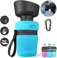 Lesotc Botella de agua para perros, botella de agua para perros, plegable, botella de agua para viaje para perros, dispensador de agua para perros, ligera y cómoda para viajar, sin BPA