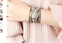 AZORA - Pulsera de piel para mujer, con perlas barrocas envueltas, brazalete de tubo dorado hecho a mano, regalo bohemio para mujeres, adolescentes, madres