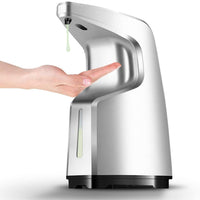 Dispensador de jabón OZMI, automático, sin tacto, dispensador de jabón de alta capacidad equipado con sensor de movimiento por infrarrojos, base impermeable, interruptores ajustables adecuados para baño, cocina, hotel, restaurantes