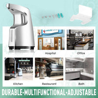 Dispensador de jabón OZMI, automático, sin tacto, dispensador de jabón de alta capacidad equipado con sensor de movimiento por infrarrojos, base impermeable, interruptores ajustables adecuados para baño, cocina, hotel, restaurantes