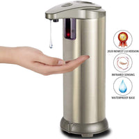 CasaTimo Desinfectante de manos sin contacto, dispensador de alcohol, dispensador de jabón automático, manos libres, sensor de movimiento, 15.2 oz/15.2 fl oz, ajustable, para cocina, baño, oficina, hospital